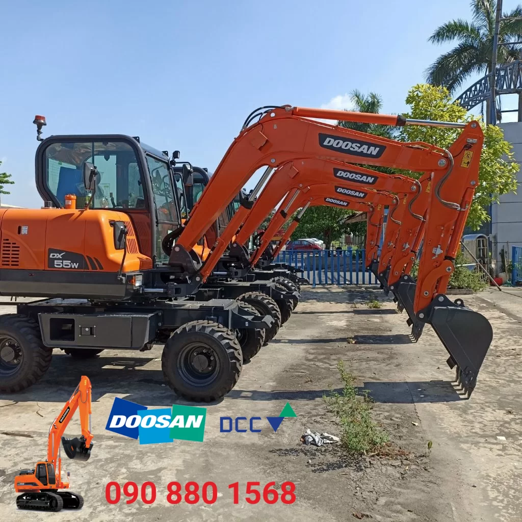 Máy xúc bánh lốp Doosan DX55W