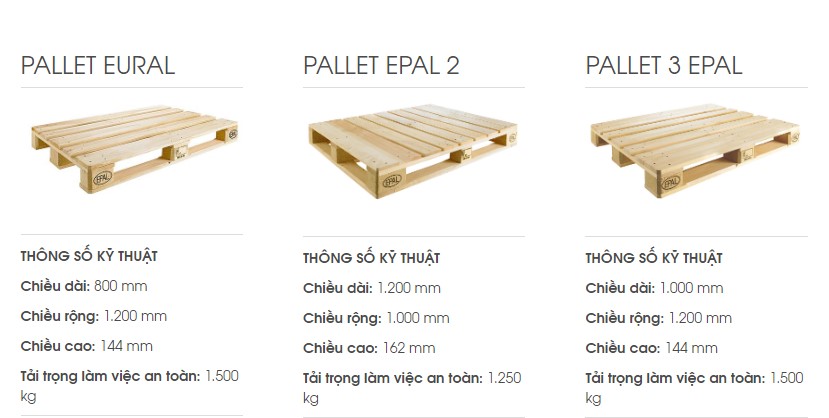 Kích thước pallet Epal dùng trong xuất khẩu