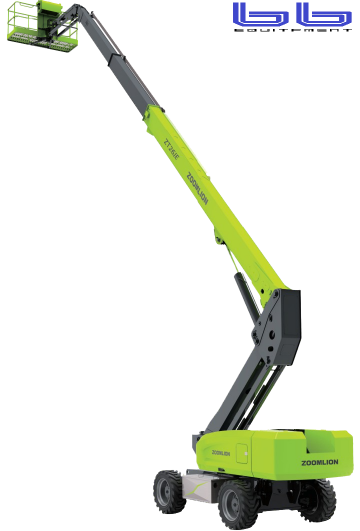 Xe nâng người boomlift dạng ống lồng ZT28JE-V Của Zoomlion chạy điện ắc quy có chiều cao làm việc là 28,7m và tầm với ngang là 22,1m, phạm vi làm việc và tầm với ngang lớn, độ tin cậy cao, khả năng điều khiển chính xác